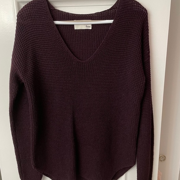 Waffle-knit V-neck sweater - Picture 1 of 3